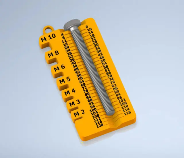 M2-M10螺丝测量工具 Screw measuring tool STL下载 - 偶像便利店
