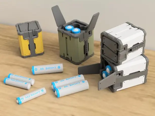 导弹吊舱式电池盒 Missile Pod-style Battery Holder STL下载 - 偶像便利店
