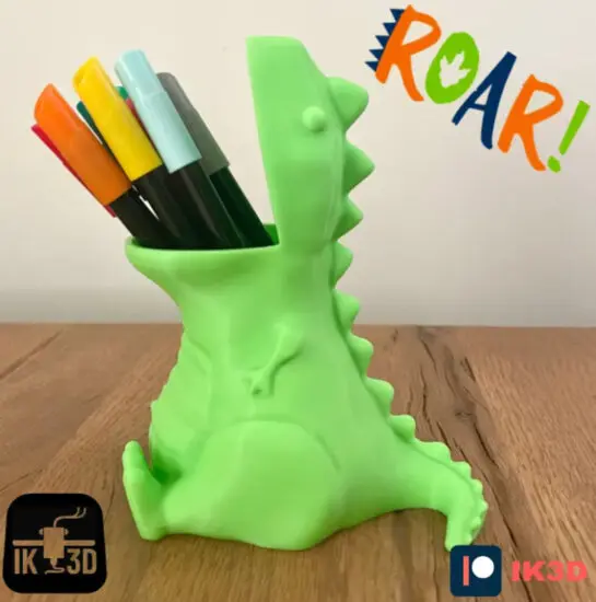 胖胖的霸王龙铅笔筒STL下载 - 偶像便利店