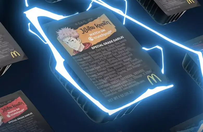 美国麦当劳携手《咒术回战》！「特级香蒜酱」包装设计惊艳登场 - 偶像便利店