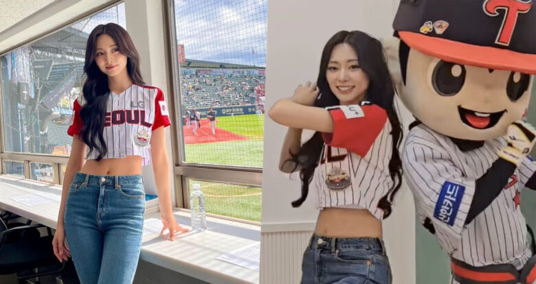 我婆好仙！周子瑜受邀任韩职棒开球嘉宾「九头身完美比例」球员反应太真实，网友：恋爱了！ - 偶像便利店